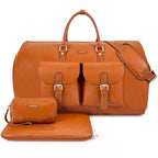 Garment Bag for Travel (A8-Brown-Faux Leather)