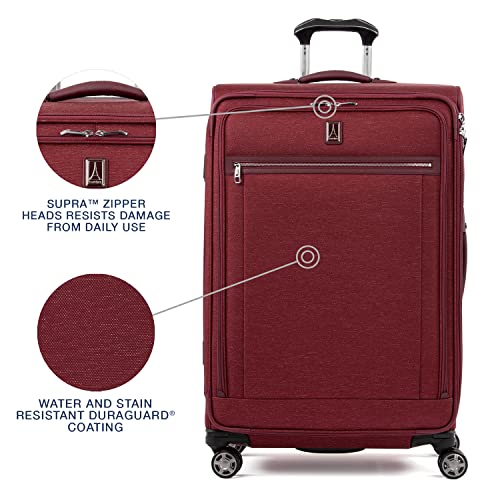 Platinum Elite Checked Luggage Spinner (Checked-Large 29-Inch / Bordeaux Red)