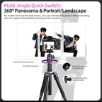 Mini Tripod for Camera 58 Inch Compact Travel Tripod with Selfie Stick Mount (FY830 Black)