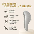 Luxury Silver Glamour Satin Touch Detangling Brush (Silver)