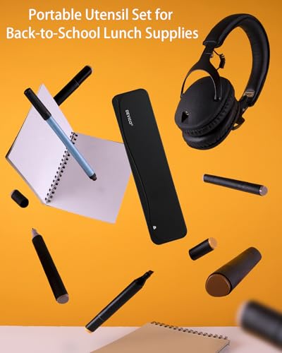 Travel Utensils with Case (Black)
