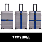 Heavy Duty Luggage Straps for Suitcase (Blue)