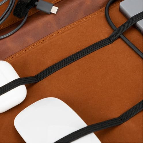 Medicine Handmade Leather Cable Organizer Bag (Tiguan Tan)
