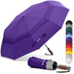 Compact Travel Umbrella for Rain (Purple)