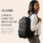 Classic Diaper Backpack Machine Washable Baby Travel Bag (Black Out)