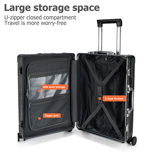 PC Hardside Carry On Luggage (A-Jet Black / 20.8")
