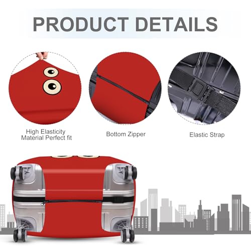 Funny Cartoon Eyes Luggage Cover (#1 / XL(fits 32-34Inch suitcase))