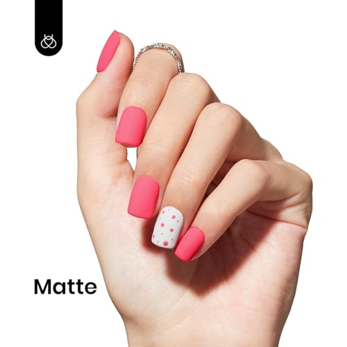 Beetles Coral Pink Gel Nail Polish 15ML Soak Off UV Gel for Nail Art (B - Creme Pink | Strawberry Cocktail)