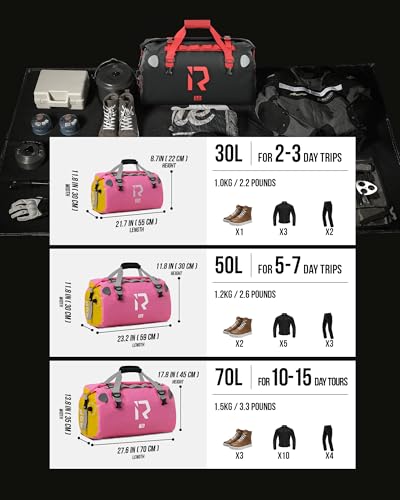 Motorcycle Dry Bag (Pink / 50L)