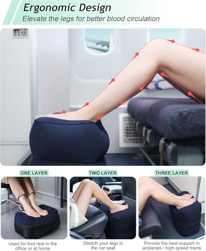 Inflatable Travel Foot Rest Pillow