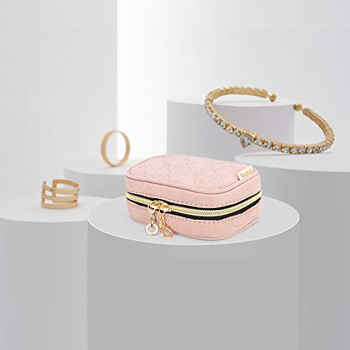 Mini Jewelry Travel Case (Misty Rose)