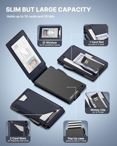 Tactical Wallet for Men Card Holder (Navy)