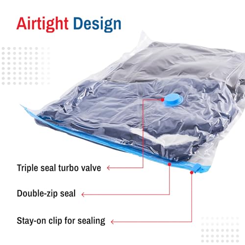 Vacuum Storage Bags with Hand Pump (Large 10-Pack)