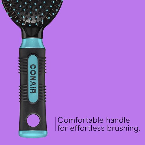 Hair Brush Detangling (Teal / Wire Cushion Brush (Pack of 1))