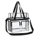 Travel Toiletry Bag with Jewelry Organizer (Clear Black 03)