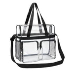 Travel Toiletry Bag with Jewelry Organizer (Clear Black 03)