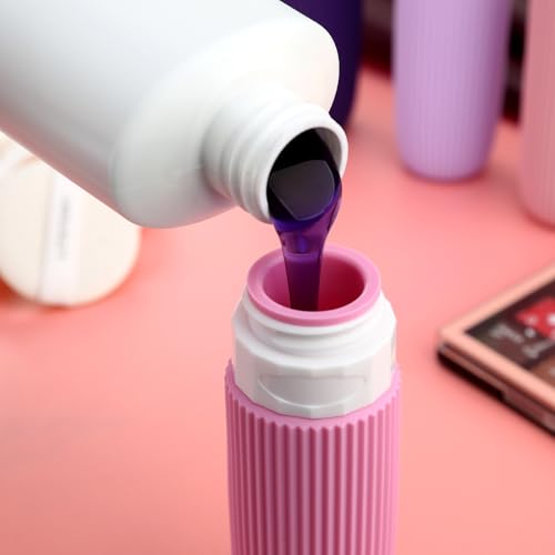 Travel Bottles for Toiletries (3 Ounces / Purple)