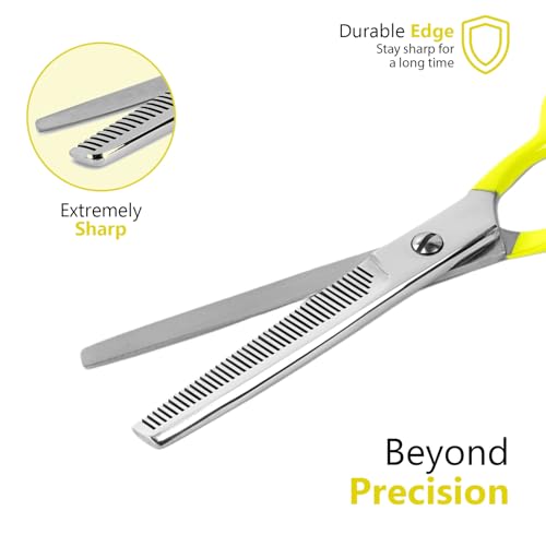 Dog thinning shears for dogs (Yellow Thinning Shears)