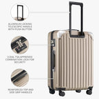 Luggage Sets 3 Piece (Champagne / 3-Piece Set (20/24/28))