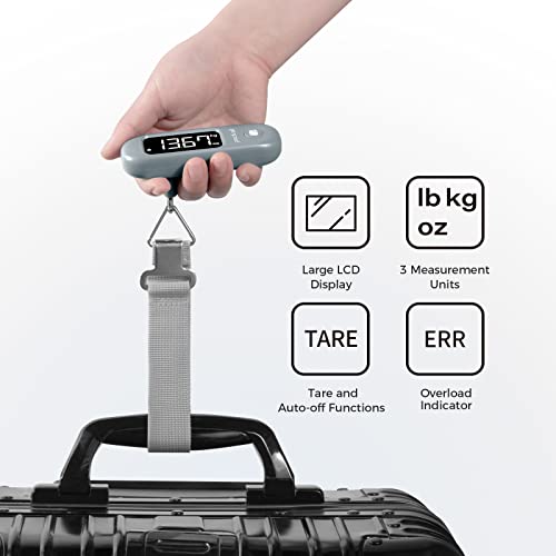 Digital Luggage Scale for Travel (Rock Grey)