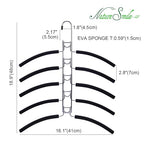 No Shoulder Bump Multiple Sweater Coat Clothes Hangers (Black Color)