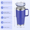 20oz Tumbler Bulk with Lid (Blue / 20 Ounces-12)