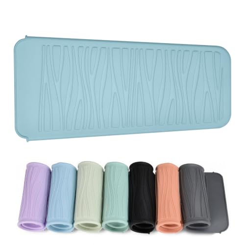 Silicone Heat Resistant Mat Pouch for Hair Styling Tools (1 Pack / Battleship)