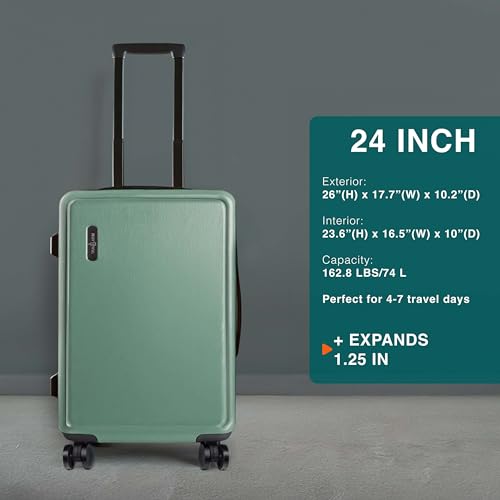 Luggage Sets 2 Piece (2 Piece Set (24"/28") / Sage Green)