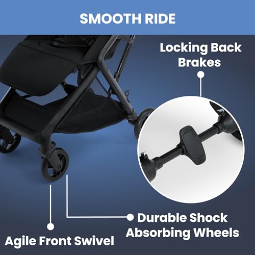 Icon Ultra Compact Lightweight Everyday & Travel Stroller (Black)