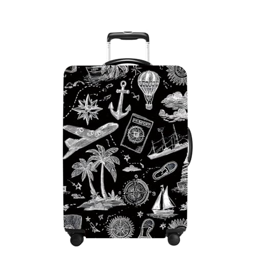 Black Luggage Cover Washable Suitcase Protector Anti (Black / XL(32-34inch suitcase))