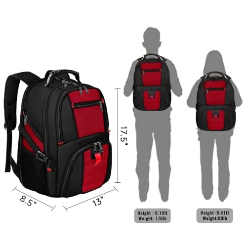 Large Laptop Backpack for Women (17 Inch / Red)