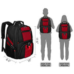 Large Laptop Backpack for Women (17 Inch / Red)