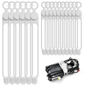 Silicone Cable Ties (White / 4.2 Inch+7.1 Inch)
