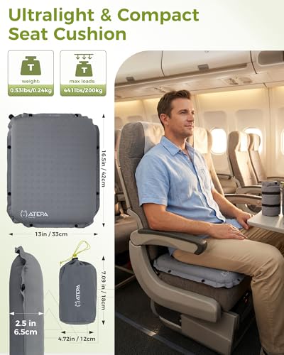 Inflatable Seat Cushion (XL - 2 Pack Grey)