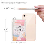 Slim Minimalist Wallet RFID Credit Card Holder for Men (small / Modern Lady)