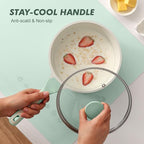 2.5 QT Ceramic Nonstick Saucepan with Lid (Mint Green / 2.5 Quarts)