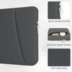 RAINYEAR 13.3 Inch Laptop Sleeve Padded Case Cover with Front Pocket (13.3-14 inch / Gray)