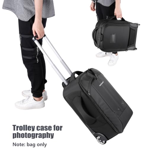 2 in 1 Rolling Camera Bag Backpack Suitcase Style (Nw3300-r)