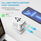 Universal Travel Adapter (2 USB A+2 USB C(PD20W)(Standard) / White)
