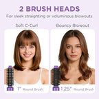 Blow Dryer Brush Set (Purple / 1" & 1.25" Round Barrel)