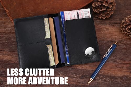 Albatross Leather Travel Passport Holder (Black)