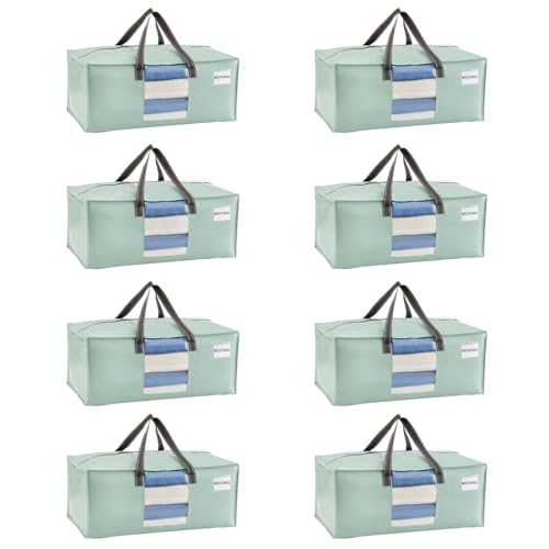 Heavy Duty Moving Bags (Shiny Light Green / 8 Pack)