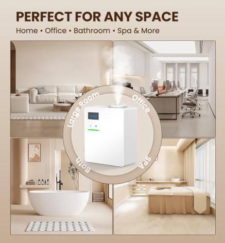 Waterless Essential Oil Diffuser 5000 Sq.Ft for Whole House (White)
