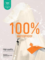 Adult Rain Poncho Waterproof Hooded Raincoat Lightweight Packable (One Size / White Ghost 1 Pack)