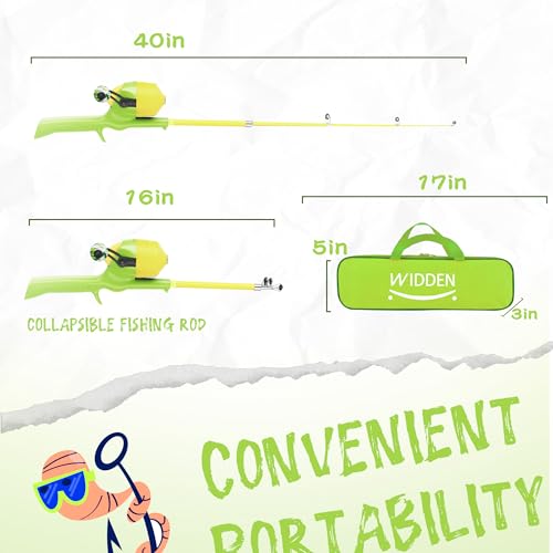 Kids Fishing Pole (Grass Green & Sunny Lemon)