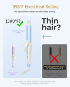 Travel Curling Iron Mini (Cornflower Blue - 390℉ for Fine/Damaged Hair Only)