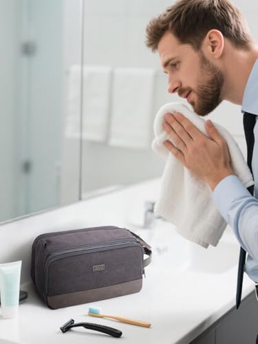 Travel Toiletry Bag for Men (L, Grey / Large)