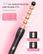 5 in 1 Curling Iron with Thermal Brush and 4 Interchangeable Ceramic Barrels (Curling Wand (1/2"-1 1/2"))