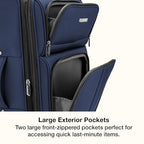 Anzio Softside Expandable Luggage with Spinner Wheels (Navy / 2-Piece Set (22/30))