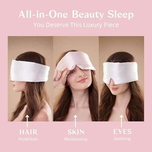 Silk Sleep Mask for Women and Men (Pink)